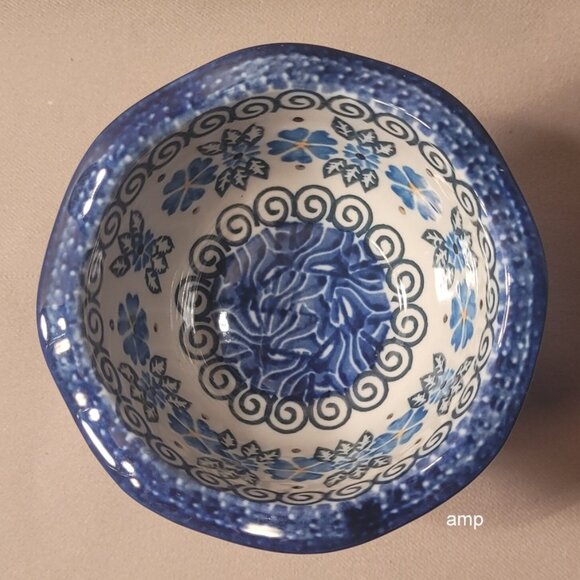 Unikat Polish Pottery Footed Ice Cream Fruit Bowl (4 1/4\